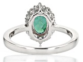 Blue Lab Alexandrite Rhodium Over Sterling Silver Ring 1.38ctw