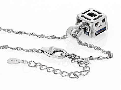 Multi-Color Quartz Rhodium Over Silver Pendant with Chain 4.11ctw