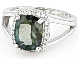 Green Labradorite Rhodium Over Sterling Silver Ring 2.31ctw