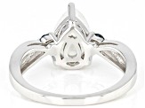 Rainbow Moonstone Rhodium Over Silver Ring 2.02ctw