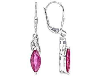Picture of Red Mahaleo(R) Ruby Rhodium Over Sterling Silver Earrings 2.70ctw