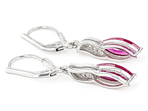 Red Mahaleo(R) Ruby Rhodium Over Sterling Silver Earrings 2.70ctw