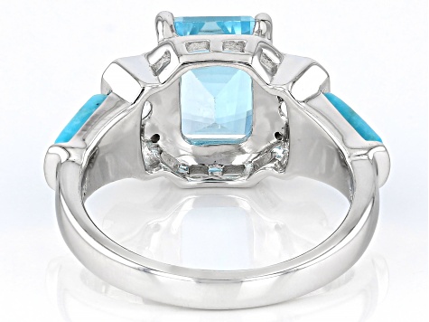 Sky Blue Topaz Rhodium Over Silver Ring 3.01ctw - CTB1120 | JTV.com