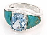 Sky Blue Topaz Rhodium Over Sterling Silver Ring 3.15ct