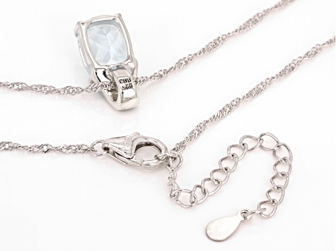 Sky Blue Topaz Sterling Silver Pendant with Chain 3.15ct - CTB1127 | JTV