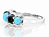 Sleeping Beauty Turquoise Rhodium Over Sterling Silver Ring .68ctw