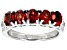 Red Garnet Rhodium Over Sterling Silver Band Ring 1.92ctw