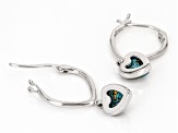 Blue Mohave Turquoise Rhodium Over Sterling Silver Earrings
