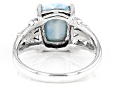 Blue Larimar Sterling Silver Solitaire Ring