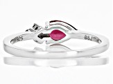 Raspberry Rhodolite Rhodium Over Sterling Silver Ring 0.78ctw