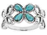 Blue Composite Turquoise Sterling Silver Band Ring 1.63ctw