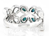 Blue Composite Turquoise Sterling Silver Band Ring 1.63ctw