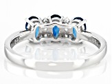 London Blue Topaz Rhodium Over Sterling Silver Ring 0.81ctw