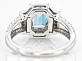 London Blue Topaz Rhodium Over Sterling Silver Ring 2.54ctw