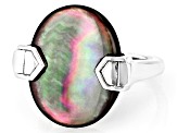 Black Tahitian Mother-of-Pearl Sterling Silver Ring