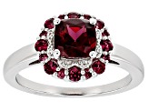 Rhodolite Rhodium Over Sterling Silver Ring 1.59ctw