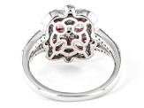 Pink Tourmaline Rhodium Over Sterling Silver Ring 1.20ctw