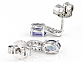 Ocean Tanzanite Rhodium Over Silver Earrings 0.95ctw