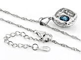 London Blue Topaz Rhodium Over Silver Pendant With Chain 2.50ctw