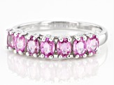 Pink Ceylon Sapphire Sterling Silver Band Ring 1.25ctw