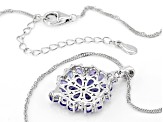 Blue Tanzanite Rhodium Over Sterling Silver Pendant With Chain 3.70ctw