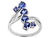 Kyanite Rhodium Over Sterling Silver Ring 1.74ctw