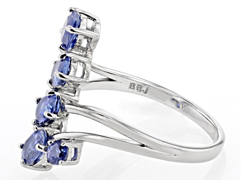 Kyanite Rhodium Over Sterling Silver Ring 1.74ctw