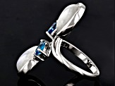 Rainbow Moonstone Rhodium Over Sterling Silver Ring 0.85ctw