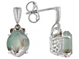 Aquaprase® With Champagne Diamonds Sterling Silver Earrings 0.04ctw