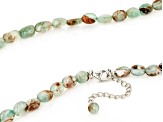 Aquaprase® Rhodium Over Silver Bead Strand Necklace