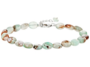 Aquaprase® Rhodium Over Silver Bead Bracelet