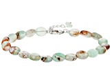 Aquaprase® Rhodium Over Silver Bead Bracelet