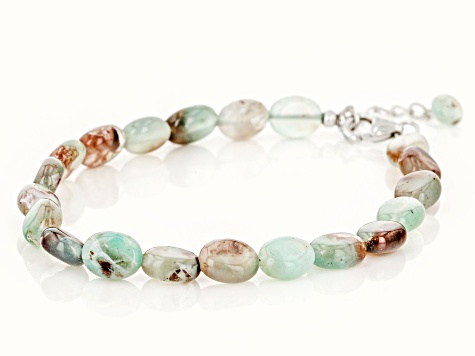 Aquaprase® Rhodium Over Silver Bead Bracelet