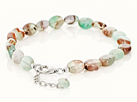 Aquaprase® Rhodium Over Silver Bead Bracelet