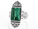 Green Malachite Sterling Silver Ring