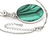 Green Malachite Sterling Silver Enhancer With Chain