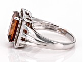 Red Labradorite Rhodium Over Sterling Silver Ring 2.76ctw