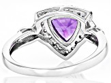 Purple African Amethyst Rhodium Over Sterling Silver Ring 1.63ctw