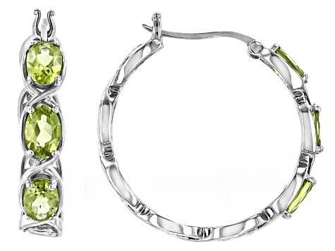 Infinity Hoops with Green Quartz in Silver – Lady Grey