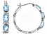 Sky Blue Topaz Rhodium Over Sterling Silver Hoop Earrings 2.70ctw