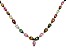 Multi Tourmaline Rhodium Over Sterling Silver Necklace 7.63ctw