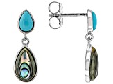 Sleeping Beauty Turquoise Sterling Silver Dangle Earrings