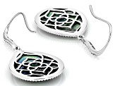 Multicolor Abalone Shell Sterling Silver Dangle Earrings