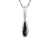 Black Spinel Rhodium Over Sterling Silver Pendant With Chain 2.66ctw