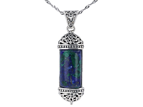 Lapis Sterling Silver Enhancer With Chain