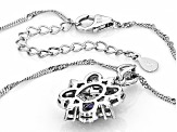 Blue Tanzanite Rhodium Over Sterling Silver Pendant With Chain 1.10ctw