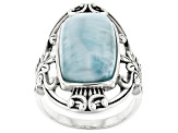 Larimar Sterling Silver Solitaire Ring