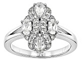 White Zircon Rhodium Over Sterling Silver Ring 1.35ctw