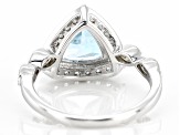 Sky Blue Topaz Rhodium Over Sterling Silver Ring 2.79ctw