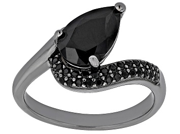 Picture of Black Spinel, Black Rhodium Over Sterling Silver Ring 2.16ctw